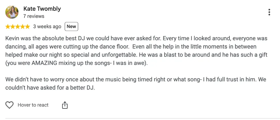 Review on Google, 3 weeks ago