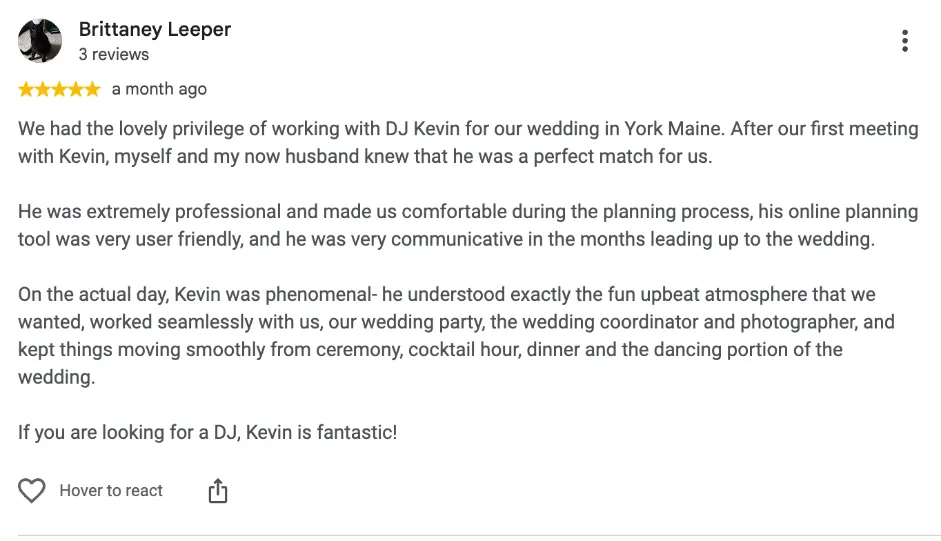 Review on Google, A month ago