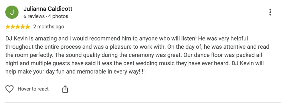 Review on Google, 2 months ago