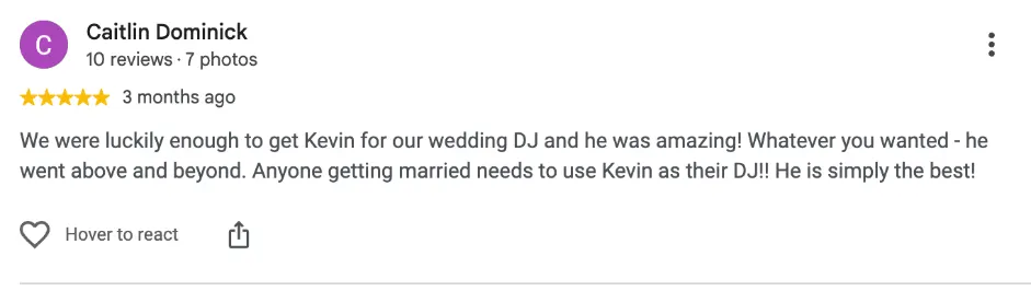 Review on Google, 3 months ago