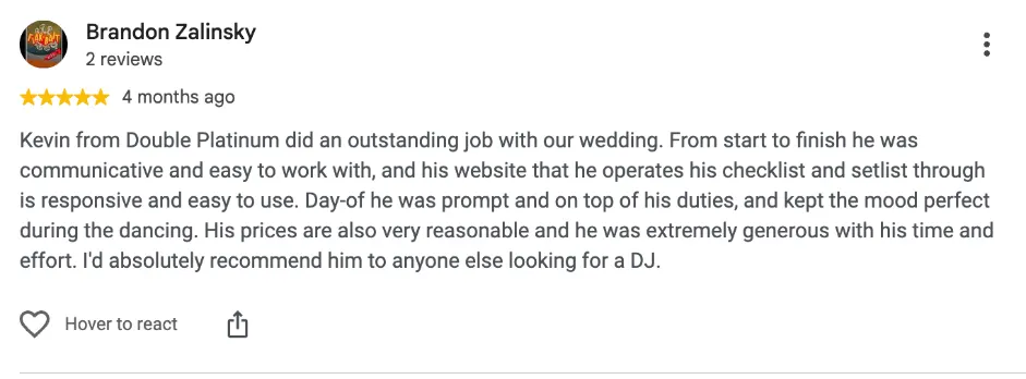 Review on Google, 4 months ago
