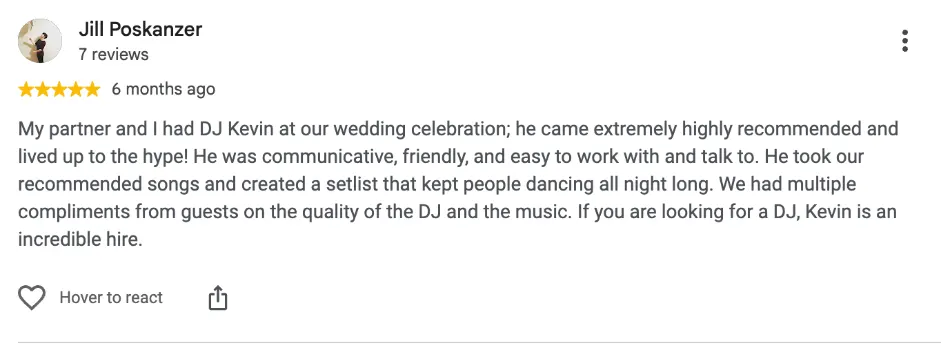 Review on Google, 6 months ago