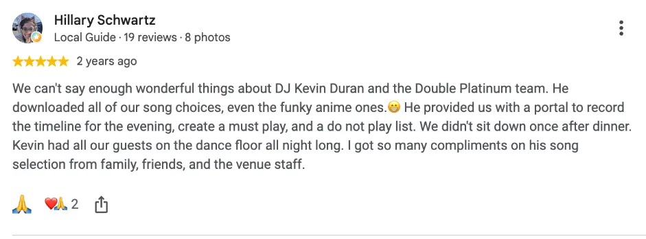Review on Google, 2 years ago