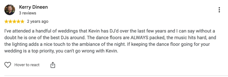 Review on Google, 2 years ago