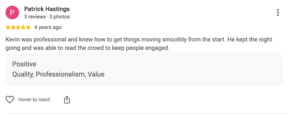 Review on Google, 4 years ago