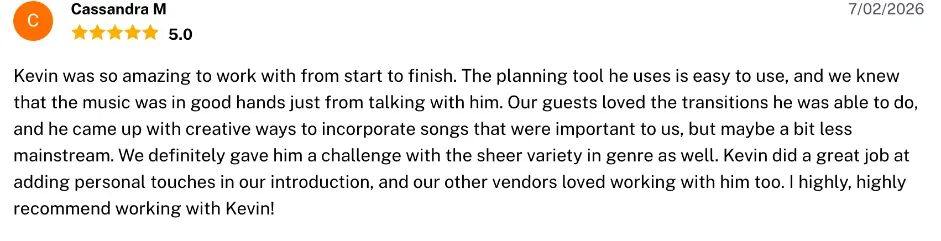 Review on The Knot, Jul 2, 2026