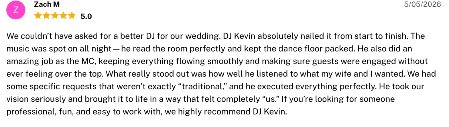 Review on The Knot, May 5, 2026