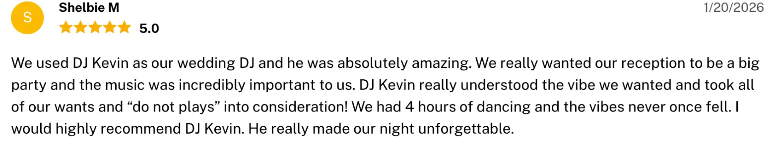 Review on The Knot, Jan 20, 2026