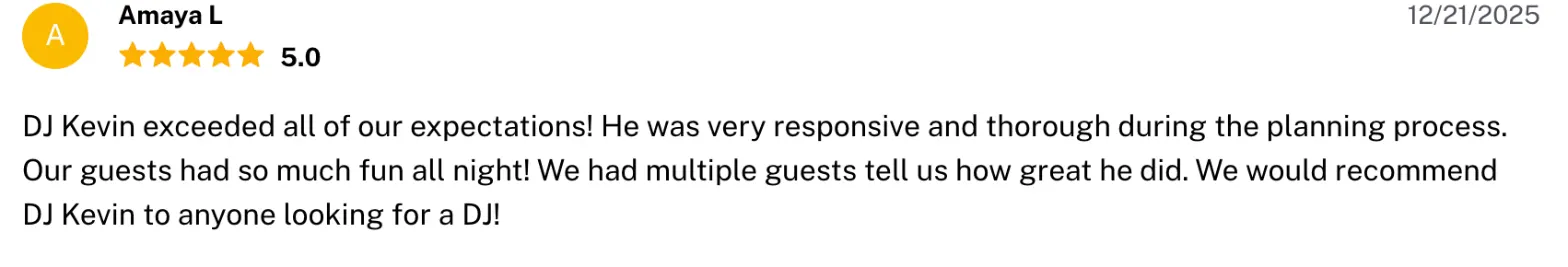 Review on The Knot, Dec 21, 2025