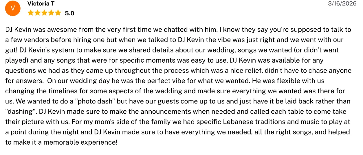 Review on The Knot, Mar 16, 2026