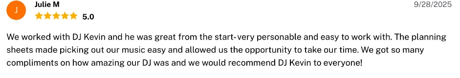 Review on The Knot, Sep 28, 2025