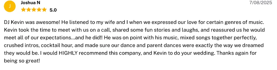 Review on The Knot, Jul 8, 2025