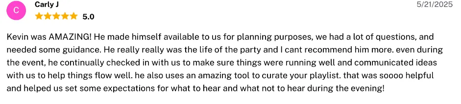 Review on The Knot, May 21, 2025