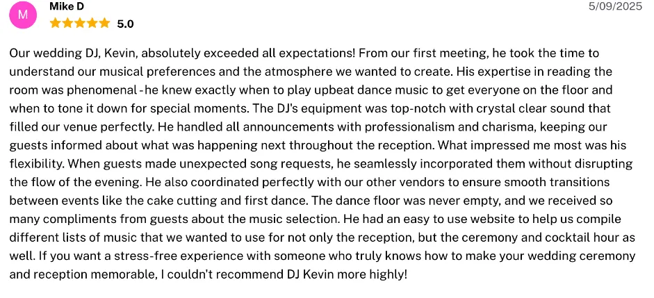 Review on The Knot, May 9, 2025