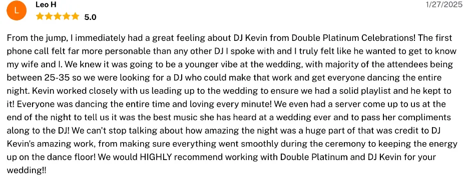 Review on The Knot, Jan 27, 2025