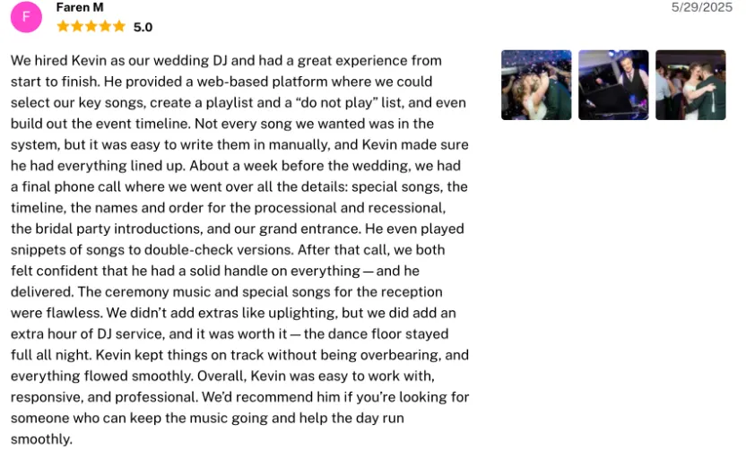 Review on The Knot, May 29, 2025