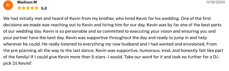 Review on The Knot, Nov 19, 2024