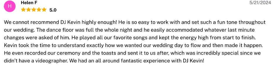 Review on The Knot, May 21, 2024