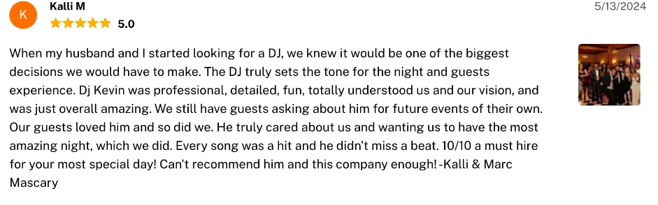 Review on The Knot, May 13, 2024