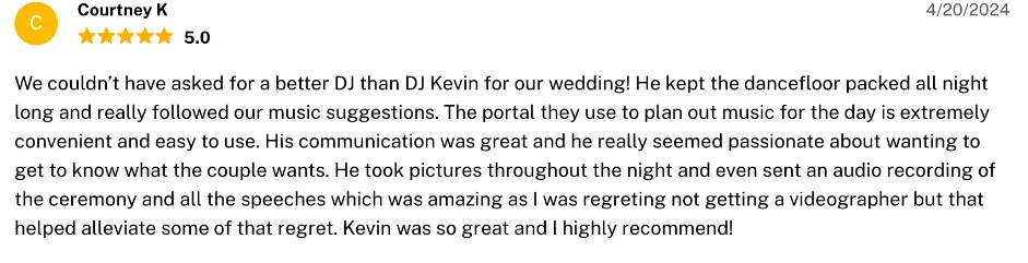 Review on The Knot, Apr 20, 2024