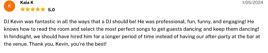 Review on The Knot, Jan 5, 2024