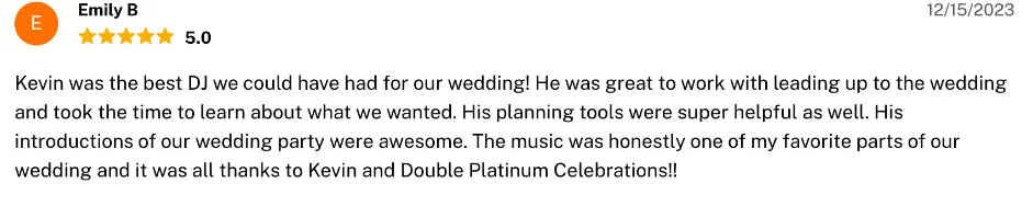 Review on The Knot, Dec 15, 2023
