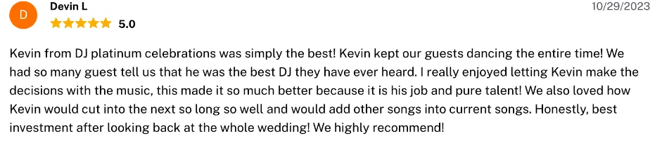 Review on The Knot, Oct 29, 2023