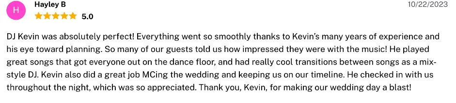 Review on The Knot, Oct 22, 2023