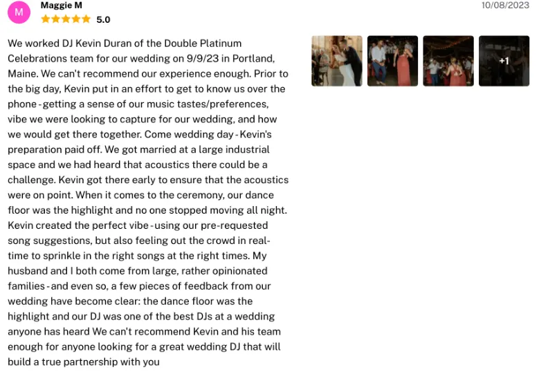 Review on The Knot, Oct 8, 2023