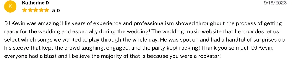 Review on The Knot, Sep 18, 2023