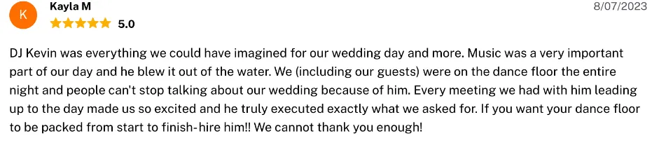 Review on The Knot, Aug 7, 2023