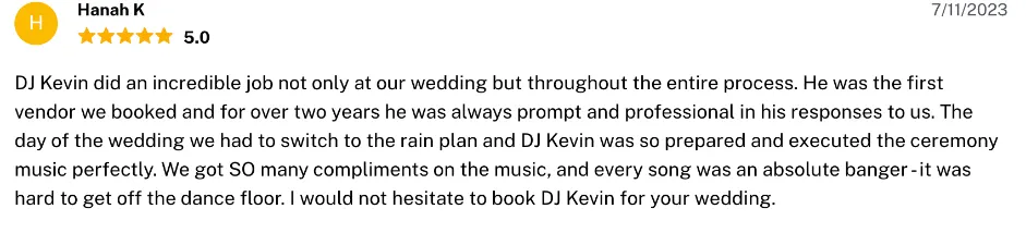 Review on The Knot, Jul 11, 2023