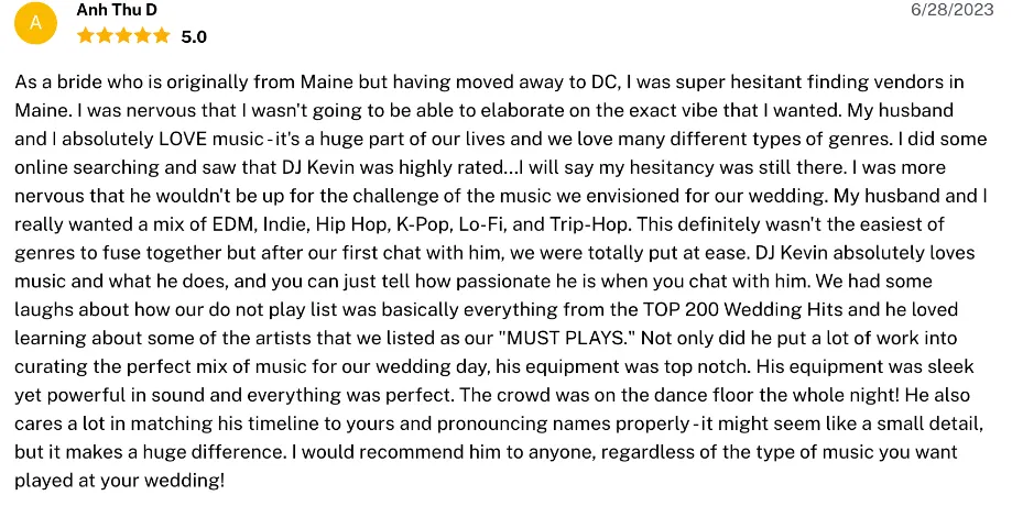 Review on The Knot, Jun 28, 2023