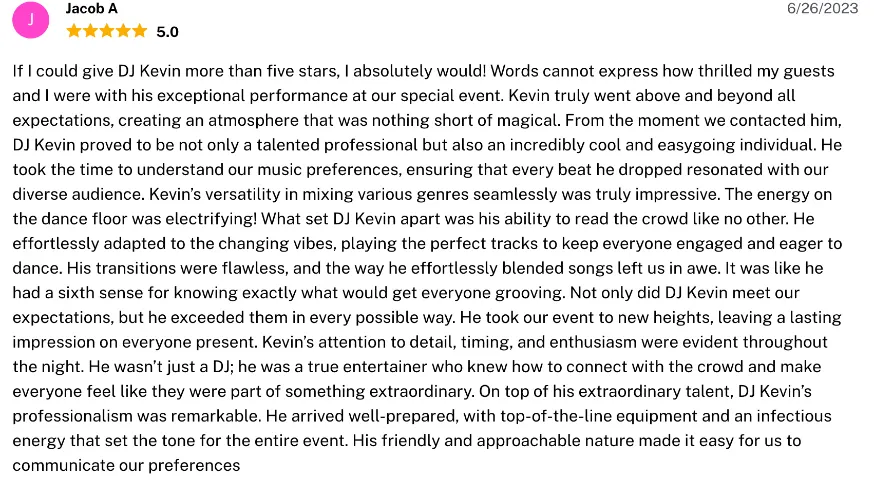 Review on The Knot, Jun 26, 2023