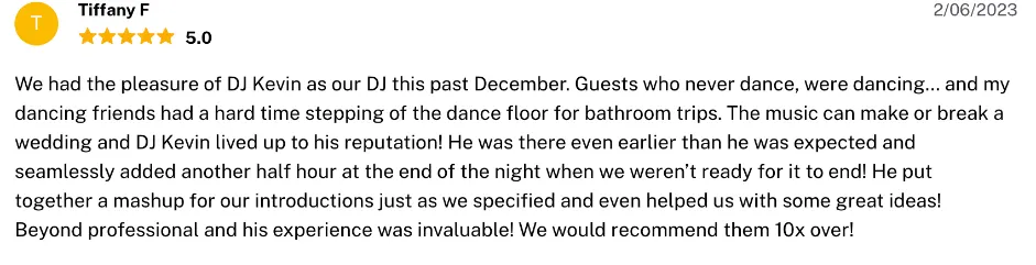 Review on The Knot, Feb 6, 2023