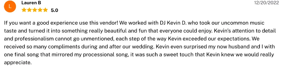 Review on The Knot, Dec 20, 2022