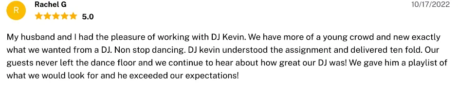 Review on The Knot, Oct 17, 2022