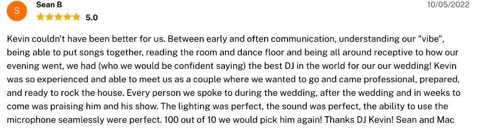 Review on The Knot, Oct 5, 2022