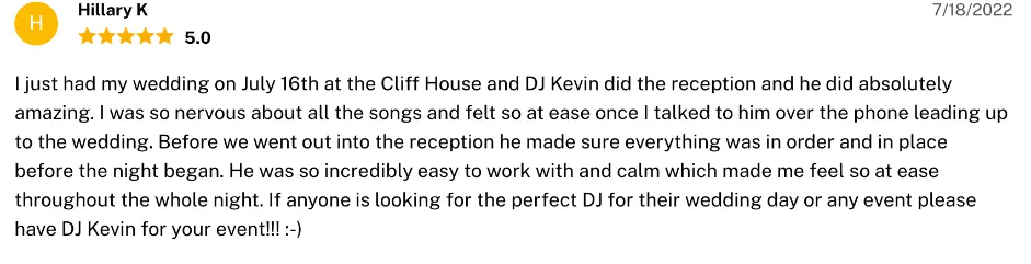 Review on The Knot, Jul 18, 2022