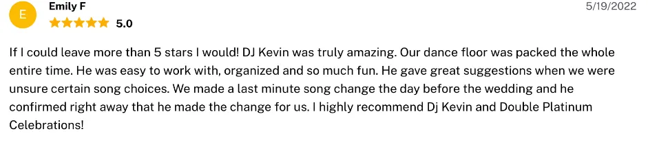 Review on The Knot, May 19, 2022
