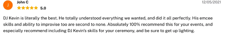 Review on The Knot, Dec 5, 2021