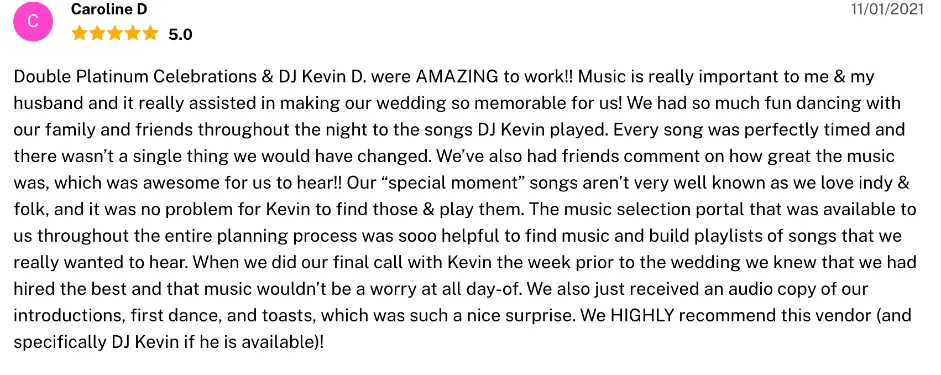 Review on The Knot, Nov 1, 2021