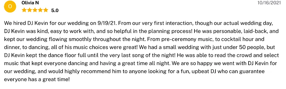 Review on The Knot, Oct 16, 2021