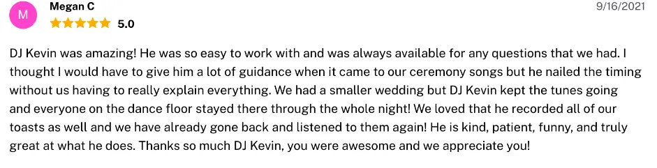 Review on The Knot, Sep 16, 2021