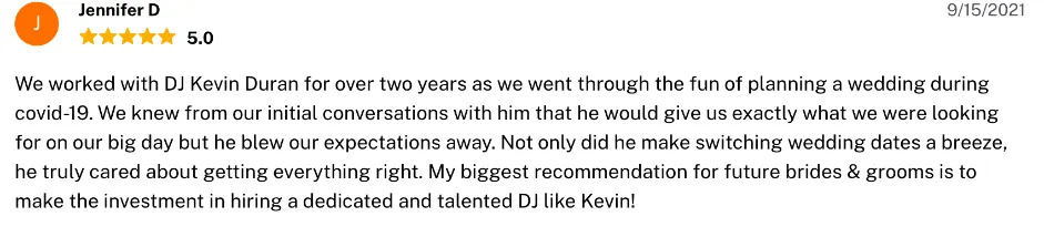 Review on The Knot, Sep 15, 2021