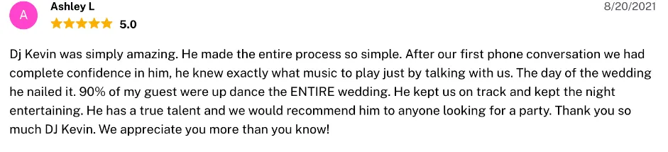 Review on The Knot, Aug 20, 2021