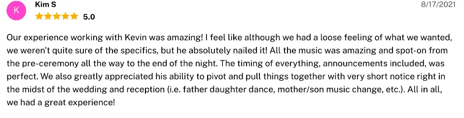 Review on The Knot, Aug 17, 2021