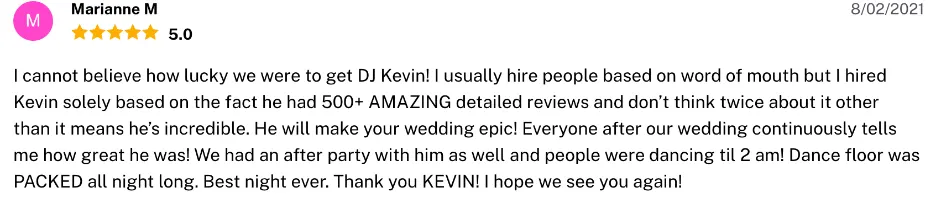 Review on The Knot, Aug 2, 2021