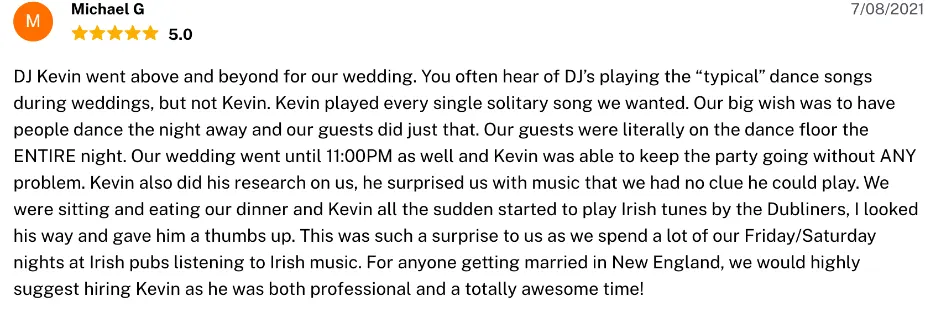 Review on The Knot, Jul 8, 2021