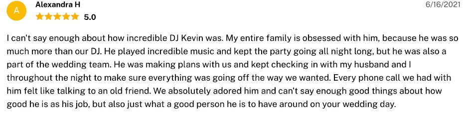 Review on The Knot, Jun 16, 2021